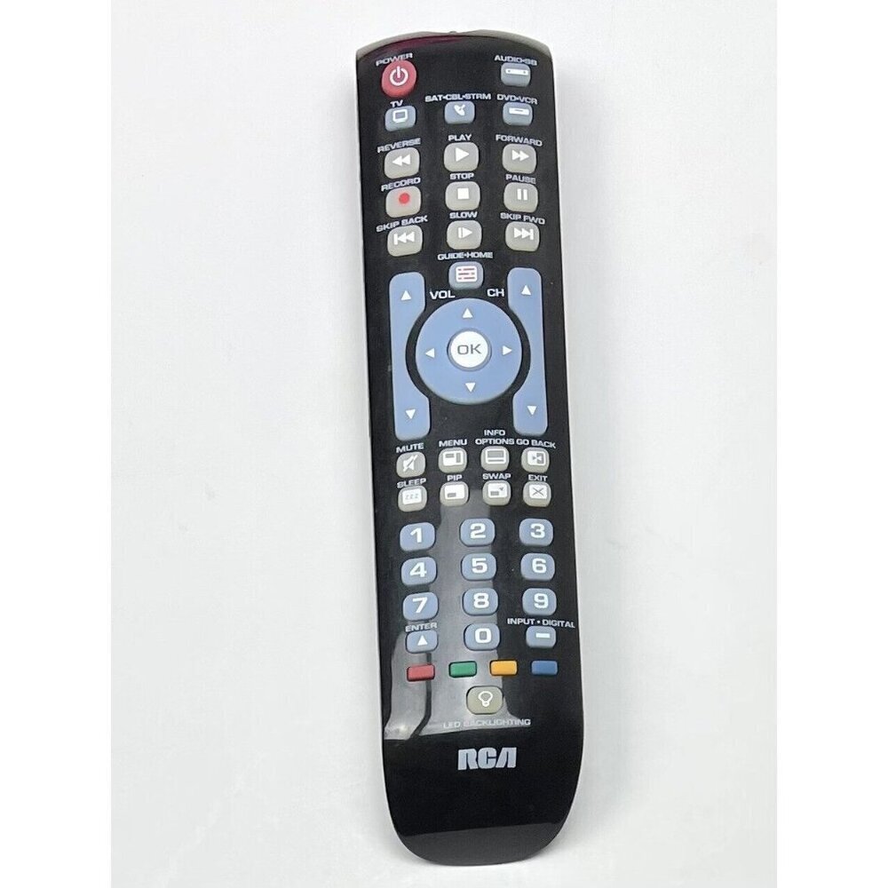 OEM Factory RCA Black 4-Device Universal Backlit REMOTE CONTROL RCRN04GR TESTED